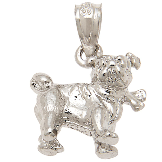 0.925 Sterling Silver 1/2in Dog Charm