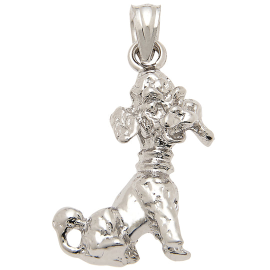 0.925 Sterling Silver 3/4in Dog Charm