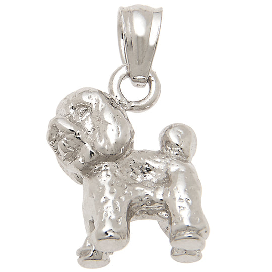 0.925 Sterling Silver 1/2in Dog Charm