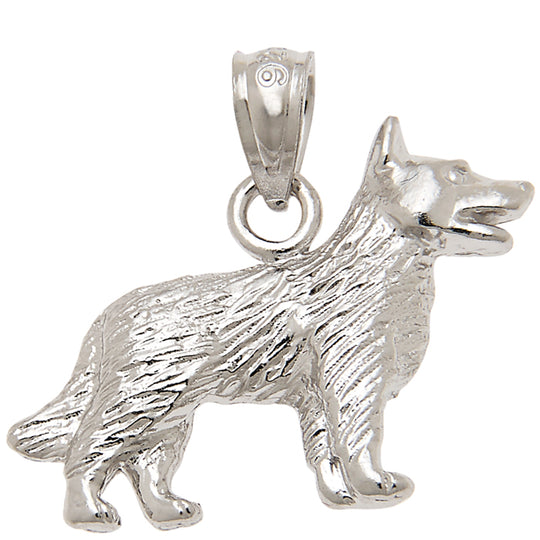 0.925 Sterling Silver 3/4in Dog Charm