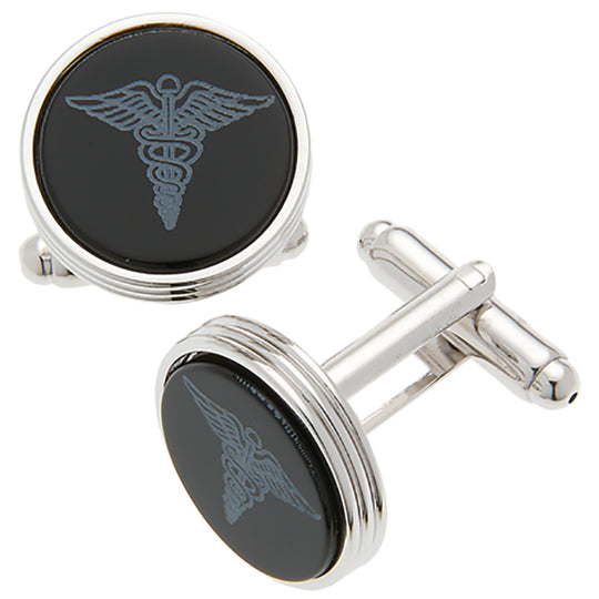 Caduceus Cuff Link