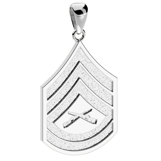 Men's 925 Sterling Silver Gunnery Sergeant US Marine Corps Pendant