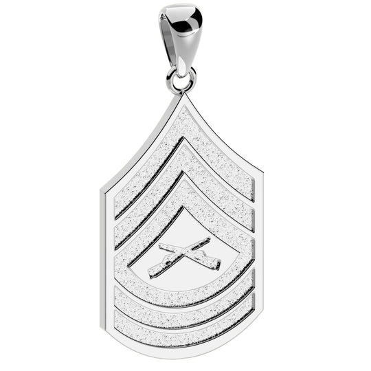 Men's 925 Sterling Silver Master Sergeant US Marine Corps Pendant