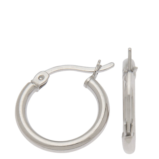 0.925 Stering Silver 2mm Hoop Earrings