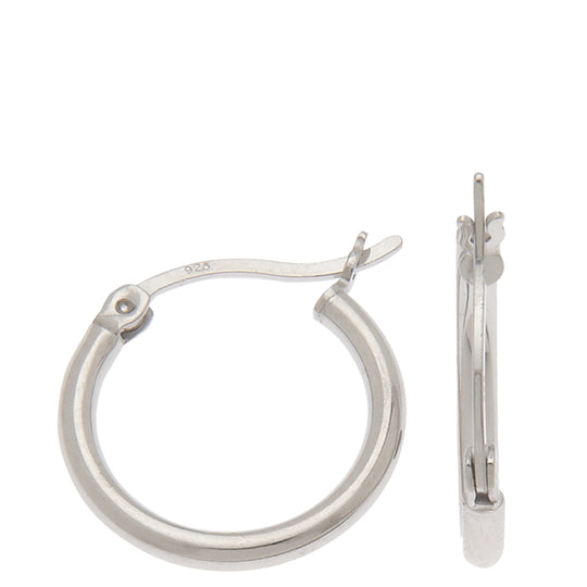 0.925 Stering Silver 2mm Hoop Earrings