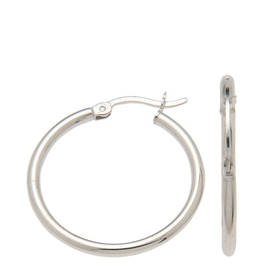 0.925 Stering Silver 2mm Hoop Earrings