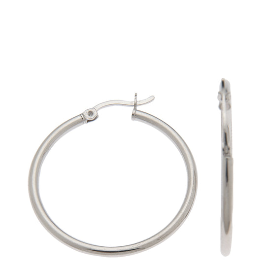 0.925 Stering Silver 2mm Hoop Earrings