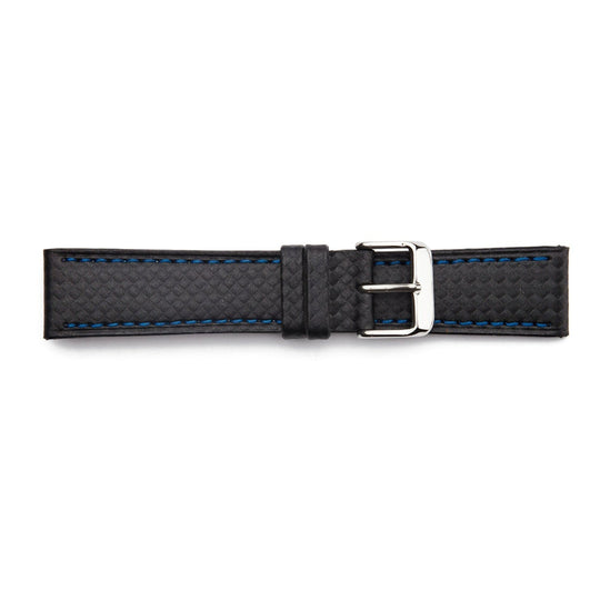 STR-4502 Carbon Fiber Regular Watch Strap with Colored Stitching