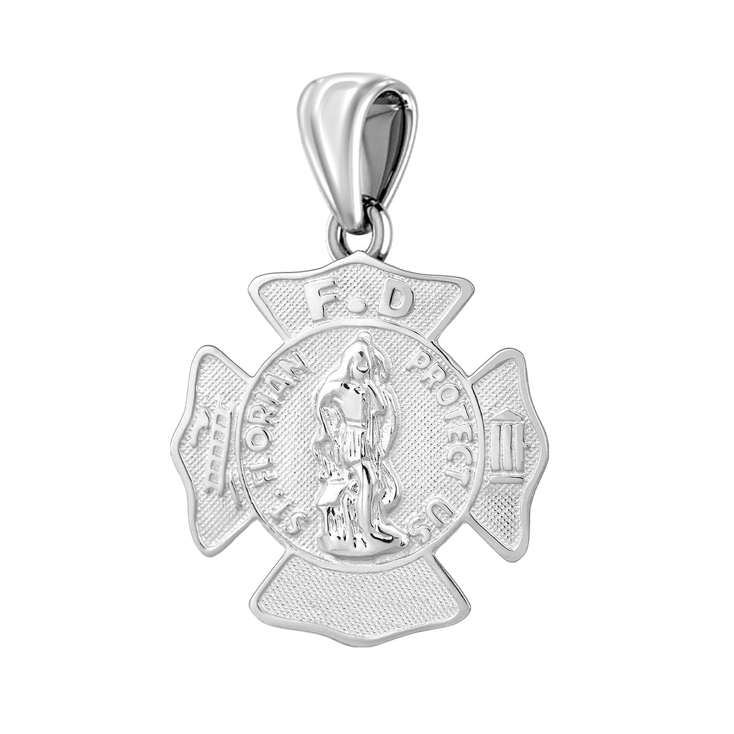 Firefighter Pendant In 925 Silver - No Chain