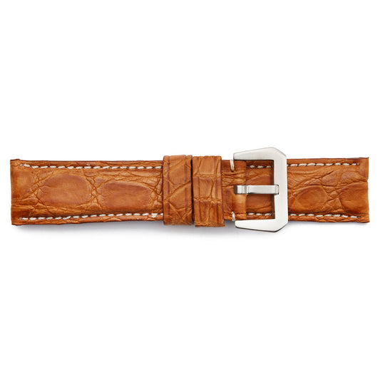 STR-4528 Genuine Panerai Style Matte Crocodile Leather Regular Watch Strap