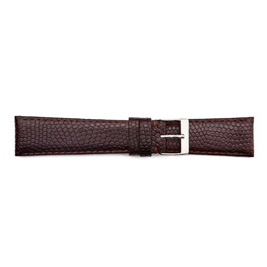 STR-4464 Flat Lizard Grain Stitched Regular Watch Strap