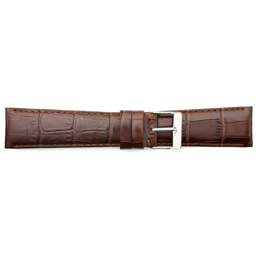 STR-4560L Alligator Grain Padded Watch Strap Long