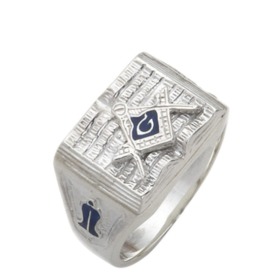 Sterling Silver or Vermeil Masonic Ring