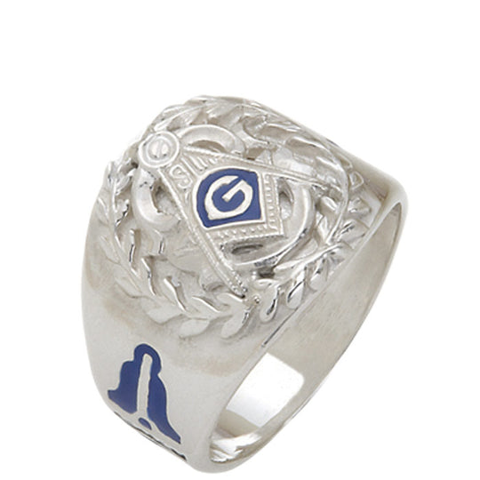 Sterling Silver or Vermeil Masonic Ring