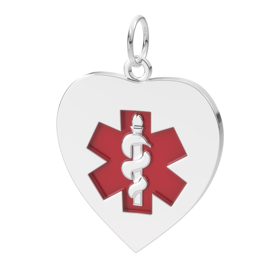 Heart Shaped Medical 18mm Pendant