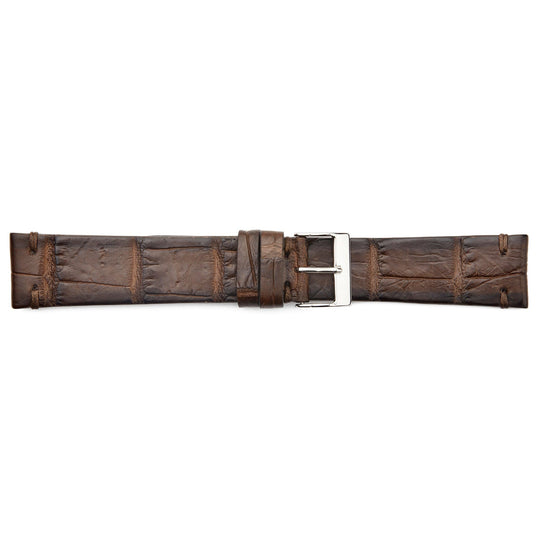 STR-4532 Genuine Vintage Style Crocodile  Regular Watch Strap
