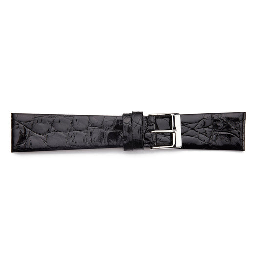 STR-4524 Flat Genuine Crocodile Leather Regular Watch Strap