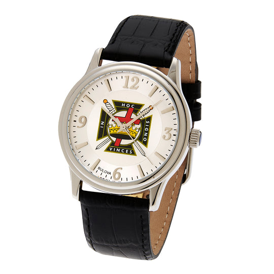 Knights Templar Bulova 38mm Watch with optional band/strap