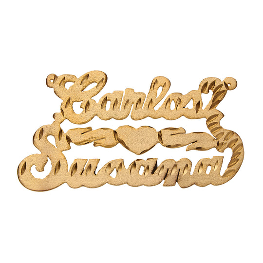 Name Plates 14ky, 14kw, Sterling Silver with diamond cuts