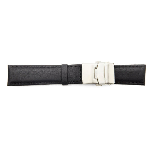 STR-4544 Calfskin Regular Watch Strap With Deployant Clasp
