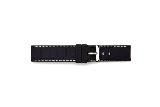 STR-4614 Alligator grain Rubber Watch Band
