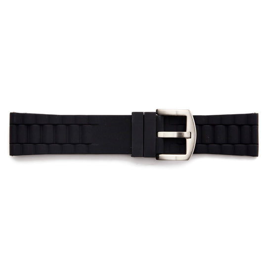 STR-4630 Two Piece President Style Rubber Regular Watch Strap