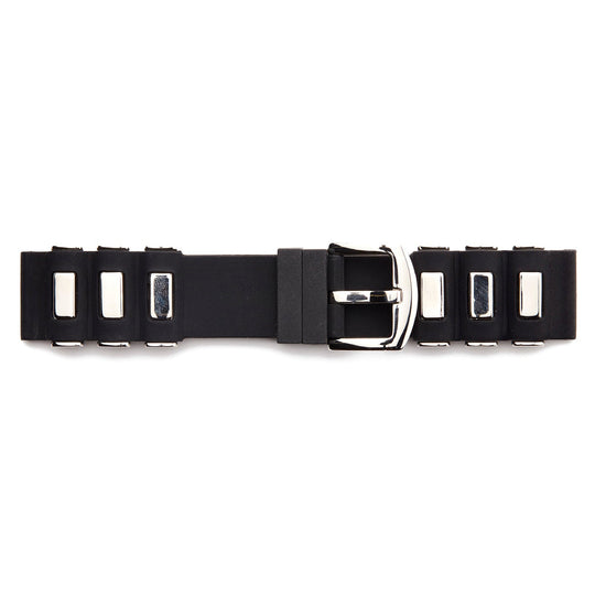 STR-4594 Rubber Regular Watch Strap With Stainless Steel Lugs