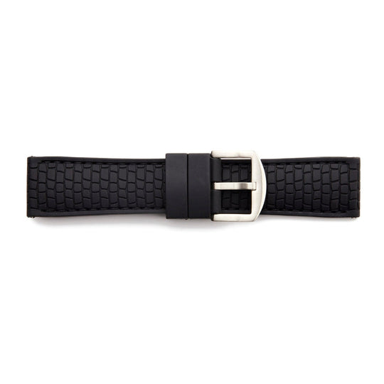 STR-4636 Black Tread Rubber Regular Watch Strap