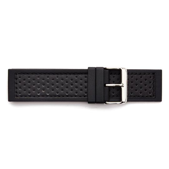 STR-4606 Rubber & Leather Regular Watch Strap