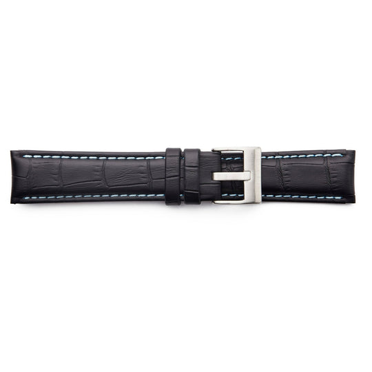 STR-4474 Alligator Grain Regular Watch Strap Colored Stitching