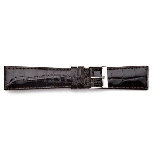 STR-4514 Polished Genuine Alligator  Watch Band