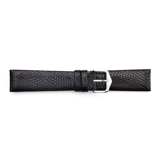STR-4462 Flat Lizard Grain Regular Watch Strap with No Stitching