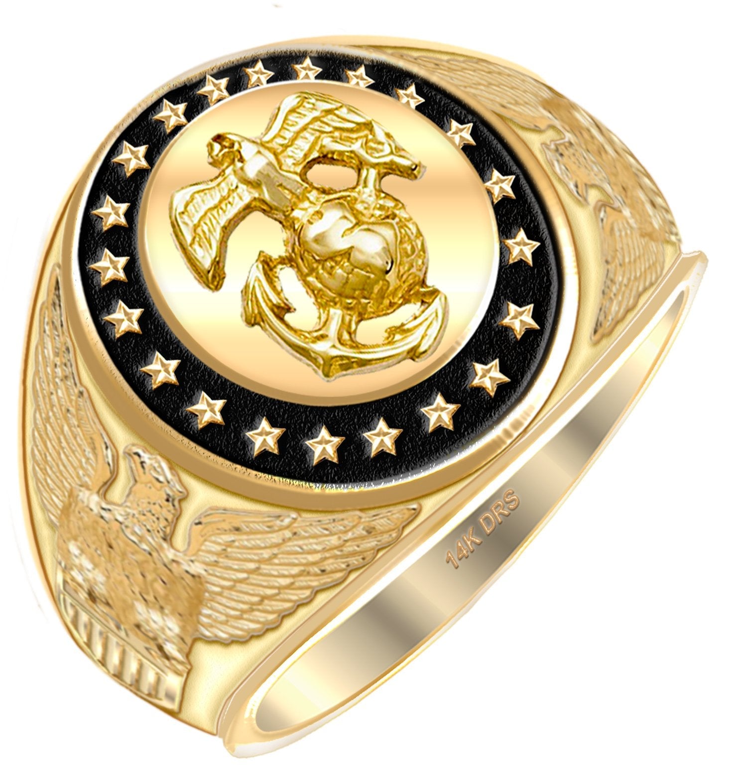 Solid gold marine corps deals rings for sale