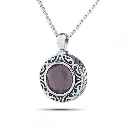 Sterling Silver Royal Gem Cremation Pendant with Necklace