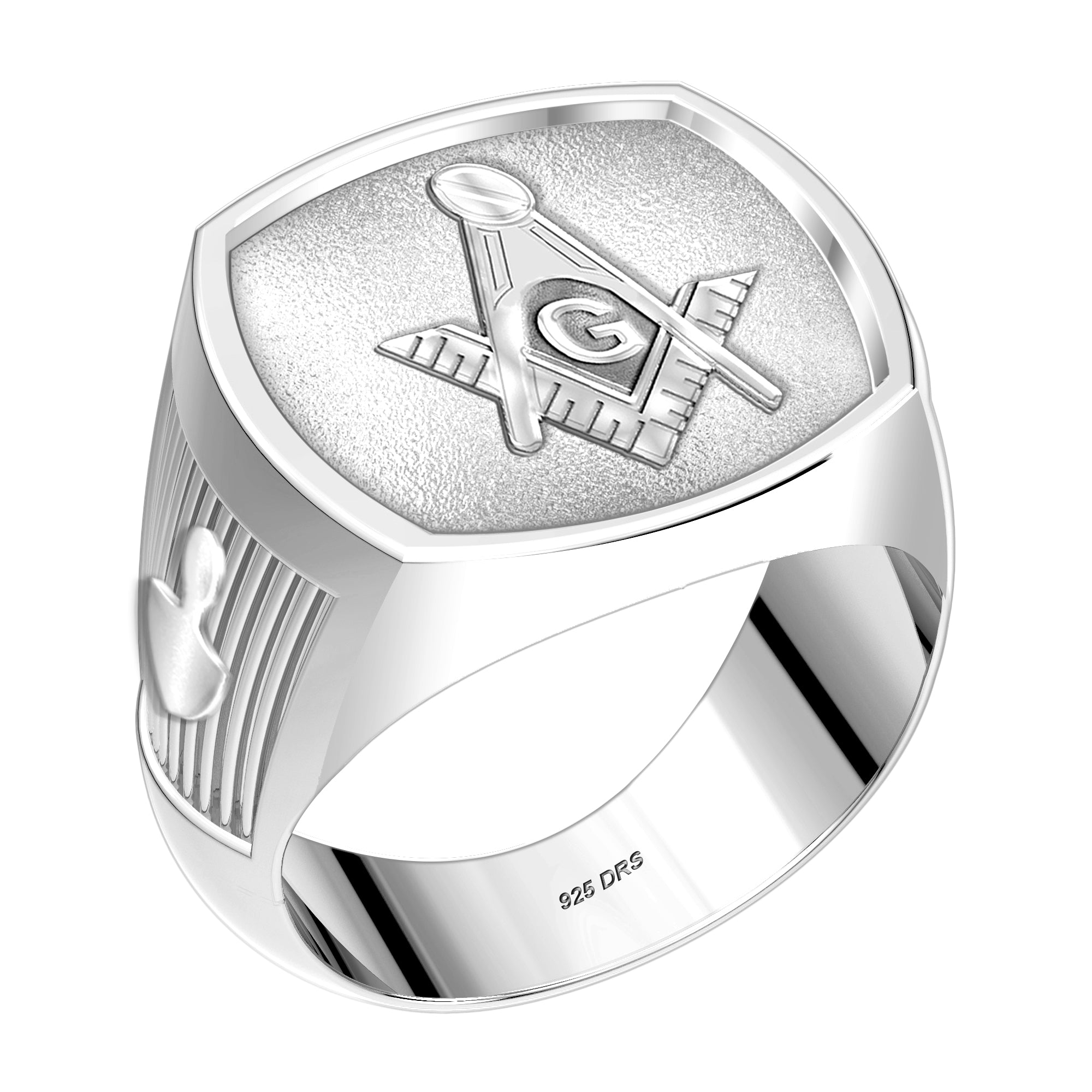 IFUAQZ Men's Stainless Steel Masonic Freemason Rings Gold Blue Free and  Accepted Masons Symbol Signet Band Size 7|Amazon.com