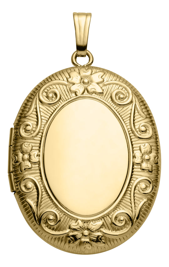 14ky Oval Locket