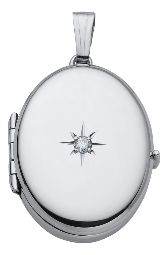 14kw 4 Photo Oval Locket