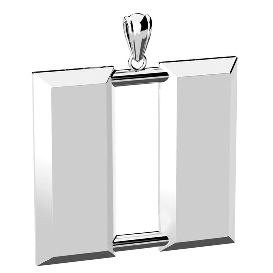 Men's 10K or 14K White Gold US Marine Corps Captian Officer Pendant