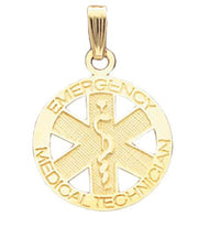 10k Yellow Gold Emergency Medical Technician Pendant