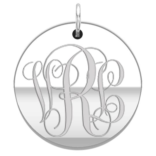 Round Monogram Disc Plate in Multiple Sizes