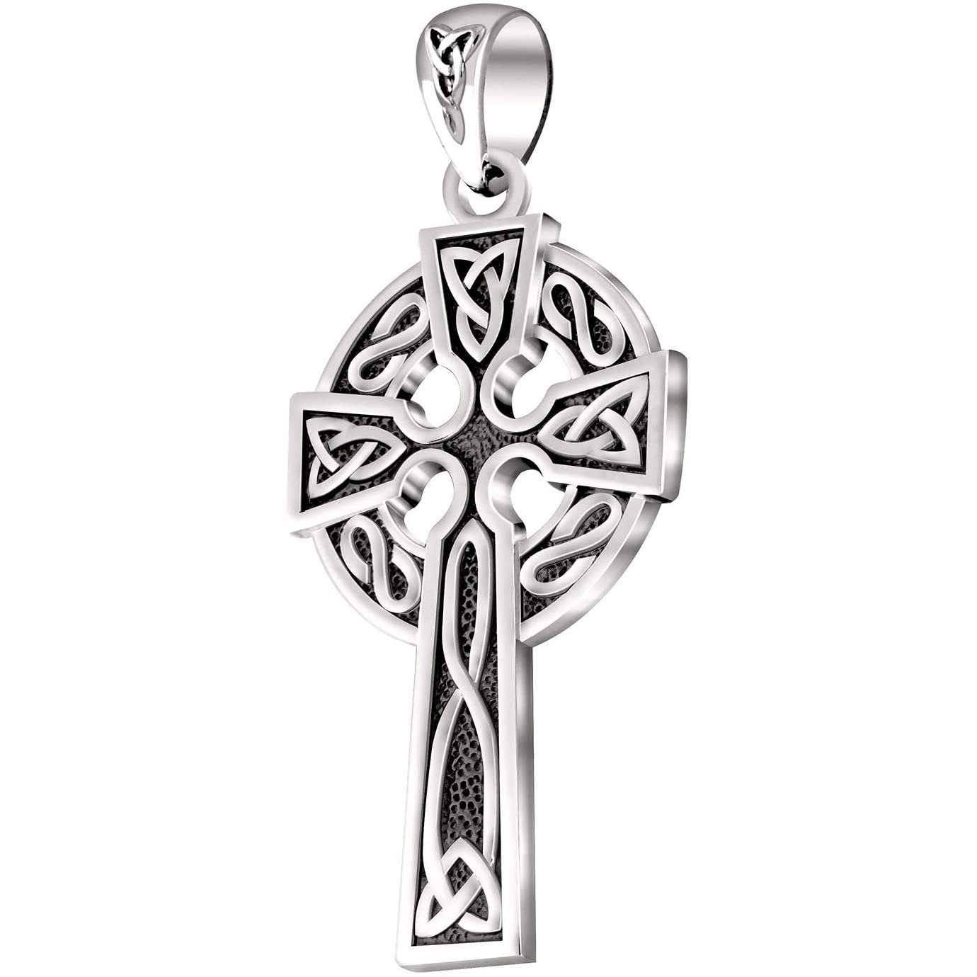 Antique Finish Sterling Silver Celtic Knot Cross Necklace – Divine Box